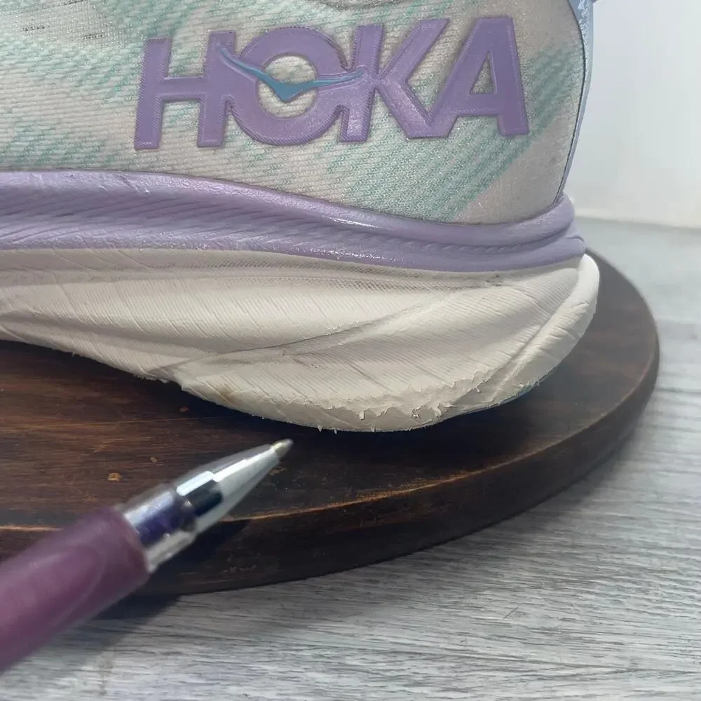 Hoka One One Clifton 9 Women Size 8.5 Blue Purple Running Walking Shoes Sneakers